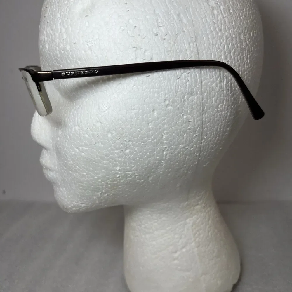 Burberry Eyeglasses B 1006 1012 Brown Half Rim Frame Only Italy 52-18-140mm